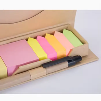 Briefpapier Neues Design Kraft Pappe Notepad Kit Benutzer definiertes Logo Sticky Notepad mit Lineal
