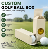 Boîte de rangement pour clubs de golf avec fenêtre ronde, en carton couleur crème, personnalisable, pour équipement de golf
