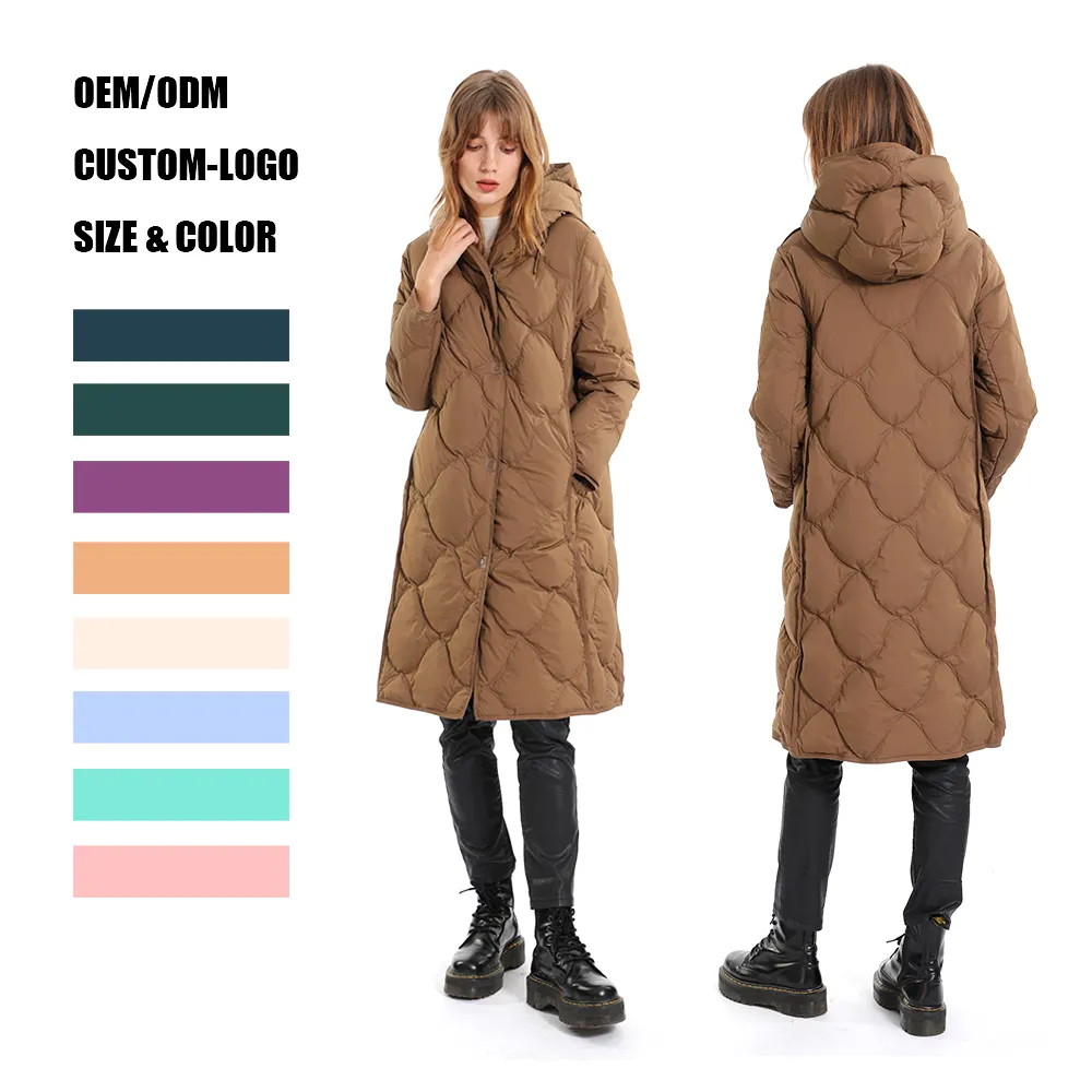 Fashion Custom Colors Women Ladies Winter Warm Waterproof Puffy Down Jacket