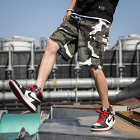 Shorts cargo d'été pour hommes, brodés, vintage, respirants, décontractés, amples, avec cordon de serrage, grandes tailles M-5XL