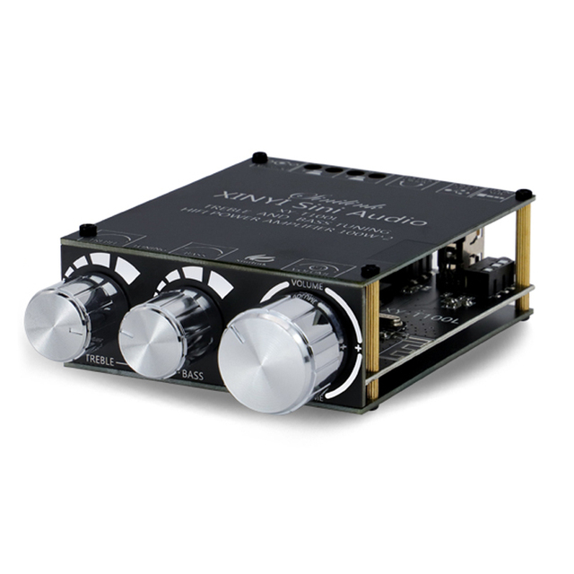 XY-T100L 5.0 Stereo Digital Power Amplifier Module with Front Stage High and Low Bass Adjustment 100W