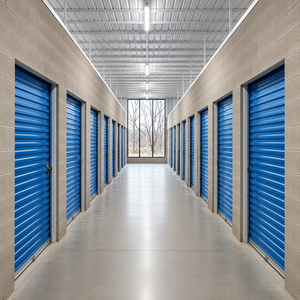 Porte roulante manuelle en acier pour entrepôts de stockage individuels - Product Image 1