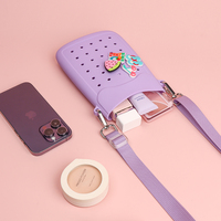 Bolso de Hombro de Moda 2026 para Mujer, Bolso de Viaje para Niñas, Bolsos de Almacenamiento, Bolsos Cruzados de Silicona con Dijes DIY para Teléfono Móvil
