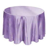 Nappe Ronde en Satin Jetable Écologique Moderne Taille Personnalisée Haute Qualité Anti-Poussière Mariages Fêtes Hôtels
