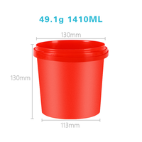 Vente en gros Conteneur d'emballage jetable écologique avec logo personnalisé imprimé rond 1,5 L pour biscuits Conteneur pour biscuits Boîte pour biscuits
