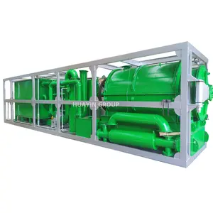 Huayin mesin pirolisis instalasi gratis untuk limbah ban oid 1 ton kapasitas