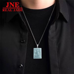Pendentifs en <span class=keywords><strong>jade</strong></span> naturel <span class=keywords><strong>de</strong></span> type A, bleu eau riche, marque King Somdej, statue <span class=keywords><strong>de</strong></span> <span class=keywords><strong>Bouddha</strong></span> d'Asie du Sud-Est, <span class=keywords><strong>Thaïlande</strong></span>, pour hommes et femmes - Product Image 4