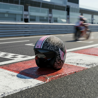 Casque de moto léger et respirant 3/4 avec visière solaire, unisexe, homologué DOT ECE, personnalisable, casque de sécurité