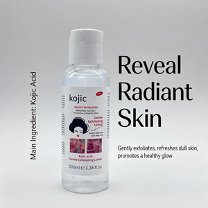 Lozione Esfoliante Delicata OEM per Sbiancamento Permanente con Acido Kojico, Rivitalizza la <span class=keywords><strong>Pelle</strong></span> Opaca e Promuove una Luminosità Sana, 100ml - Product Image 1