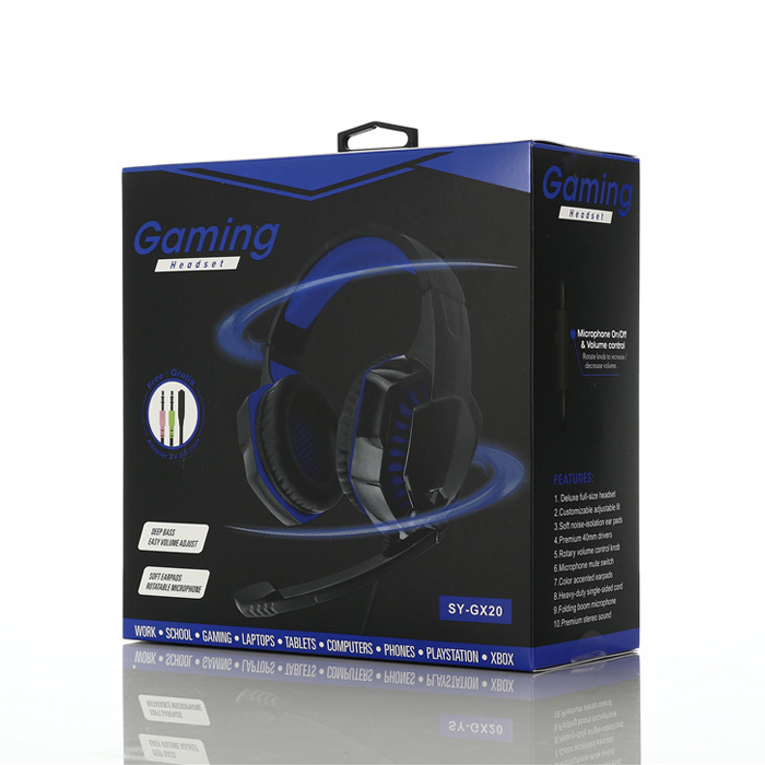 Игровые наушники, гарнитуры с микрофоном, светодиодные фонари, стерео проводные наушники, geming наушники