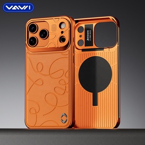 Étui de téléphone en cuir aromathérapeutique VAWI V-A02 en métal pour <span class=keywords><strong>iPhone</strong></span> <span class=keywords><strong>13</strong></span> 14 15 16 17 Pro Max Orange <span class=keywords><strong>Coque</strong></span> magnétique pour téléphone - Product Image 1
