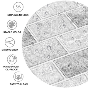 Carreaux muraux autocollants modernes en PET 3D style marbre pour rénovation intérieure - Product Image 4