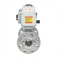 Vanne à boisseau sphérique électrique à 2 voies à actionnement motorisé, haute température, DC24V, DN50, PN16, à brides, en acier inoxydable SS304/SS316, pour l'eau - Offre Spéciale