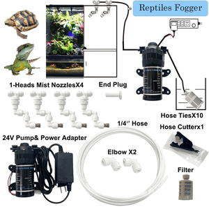 Sistema de Nebulización y Enfriamiento Automático de Baja Presión con Bomba y Boquillas de Latón de Una Cabeza para Riego de Reptiles - Product Image 5
