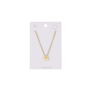 Collana con Ciondolo a Forma di Lettera W in Acciaio Inossidabile 12x14cm, Stile Collare alla Moda - Product Image 1
