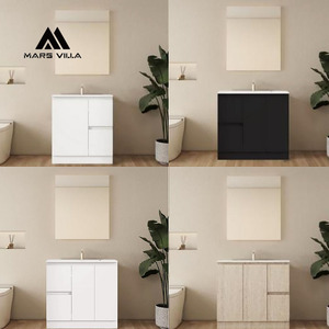<span class=keywords><strong>Meuble</strong></span> sous-vasque fin <span class=keywords><strong>scandinave</strong></span> en bois contreplaqué Mars Villa avec éclairage LED intégré, idéal pour salle de bain, compatible OEM, pour l'Europe - Product Image 6