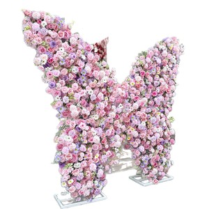 Arco Floreale Rosa con Farfalle, Decorazione Moderna Professionale per Matrimoni, Proposte, Eventi, Cerimonie, Sfondo per Foto - Product Image 5