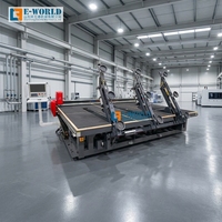 Machine de découpe automatique de verre de sécurité CNC EWORLD, fournie par l'usine, avec moteur 10KW, tension 220V/380V