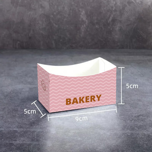 Boîtes de boulangerie en papier blanc jetables personnalisées, délicieuses, surgelées, <span class=keywords><strong>au</strong></span> goût sucré, rondes, pour croissants, pâtisserie - Product Image 6