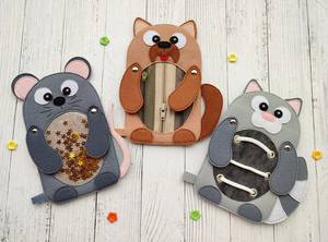 Jouets éducatifs sensoriels Montessori pour tout-petits animaux occupés activité de couture en feutre autres jouets d'apprentissage - Product Image 4