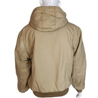 Veste de travail à capuche marron, tissu en toile de canard, rembourrage d'hiver résistant, matelassé
