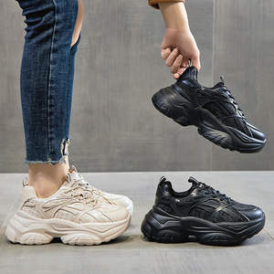 QLFashion negro <span class=keywords><strong>mujer</strong></span> en línea Popular Super Fire 2023 primavera y otoño nuevo estudiante Joker suela gruesa que muestra <span class=keywords><strong>zapatillas</strong></span> pequeñas Ins - Product Image 2