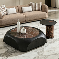 Table d'appoint et table basse modernes minimalistes en bois massif noir haut de gamme pour salon, hôtel, table de présentation, table basse pour usage domestique