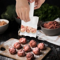 Gloway alat Gadget dapur populer DIY, sendok pembuat bakso Manual tiga kali lipat dapur kreatif