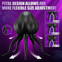 Jellyfish Glans Trainer Silicone 10 Modes de Vibration Stimulation du gland Exercice de sensibilité Masturbateur Vibrateur Jouets sexuels pour hommes