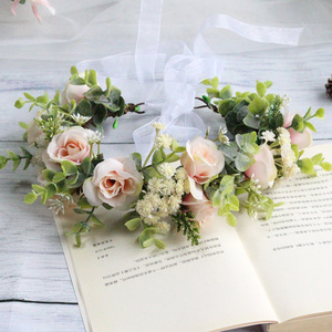 Couronne <span class=keywords><strong>de</strong></span> mariée en fleur pour femme, couronne, accessoire <span class=keywords><strong>de</strong></span> photos, mariage, Festivals, - Product Image 5