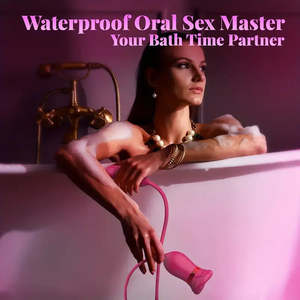 Vibratore a forma di rosa con bocca grande per succhiare e morbidire, stimolazione clitoridea, capezzoli, anale, lingua, dildo vibrante per punto G, per donne - Product Image 6