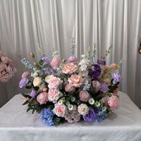 Bunga Pernikahan Palsu Grosir IFG 60cm Ungu Biru Pink Campuran untuk Dekorasi Pernikahan Rangkaian Bunga
