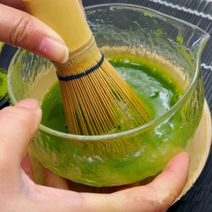 Làm bằng tay Nhật Bản Matcha trà xanh lễ chawan Whisk salad Matcha Stirrer thủy tinh kết cấu Matcha bát với đổ Spout - Product Image 3