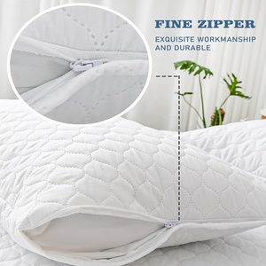 Sarung bantal ritsleting ukuran standar 20 "X 26", pelindung bantal antiair antilembap 4 pak - Product Image 4