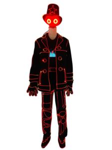 Nuevo disfraz de Tron, traje de fibra óptica para Cosplay, <span class=keywords><strong>ropa</strong></span> iluminada, <span class=keywords><strong>ropa</strong></span> para espectáculo de baile Disco DJ - Product Image 5
