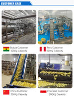 Ligne de production de chips de pommes de terre 100kg/200kg/500kg/1000kg, qualité Pringles