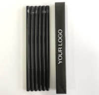 Crayon à sourcils vegan double embout waterproof, tenue forte, fin, noir et marron, 6 couleurs, avec marque privée