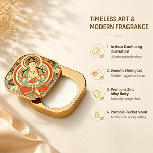 Parfum solide carré en métal avec couvercle coulissant, idéal pour les voyages, les déplacements quotidiens, les voyages d'affaires, les fêtes et les marques de parfums pour sacs à main (OEM) - Product Image 5