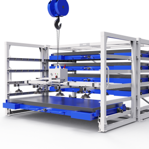 Racks à palettes industriels robustes personnalisés en usine pour l'acier, l'aluminium et l'acier inoxydable Type de tiroir Roll Out Sheet Metal Racks - Product Image 6