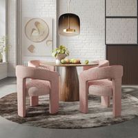 Ensemble de table à manger moderne en bois massif écologique de style Wabi-Sabi, 8 chaises, pieds en métal, meubles adaptés aux appartements
