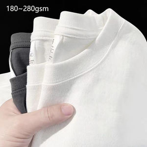 Camisetas Personalizadas con Tu Propia Marca, Camiseta de Algodón Grueso Unisex de Corte Regular, Lisa o con Logotipo Impreso, 180, 200, 220, 240, 280 g/m², Alta Calidad - Product Image 1