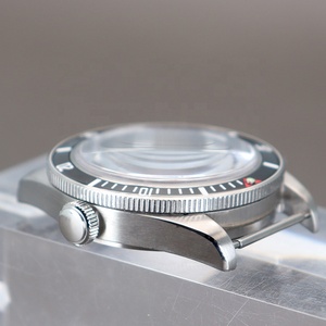 Boîtier de montre vintage en acier inoxydable de 38mm modifié <span class=keywords><strong>Seiko</strong></span> <span class=keywords><strong>Mod</strong></span> pièces adaptées au mouvement Nh35 Nh36 cadran 28.5mm verre cristal saphir - Product Image 2