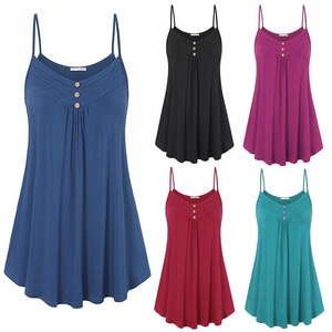 Bestseller Damenkleidung Sommer Locker Sitzende Sexy V-Ausschnitt Camisole Übergröße - Product Image 1