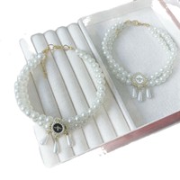 Collier élégant et luxueux en résine florale pour animaux de compagnie, pour chats et chiens, avec collier réglable et confortable
