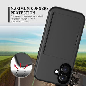 Funda Protectora Delgada y Resistente a Golpes con Ranura para Tarjetas, Carcasa Rígida para iPhone 16 15 14 13 12 11 Pro Max XS XR 8 7 6 - Product Image 5