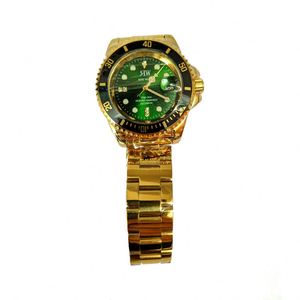 Montre-bracelet automatique mécanique en or personnalisée de haute qualité avec diamants et bracelet en acier inoxydable - Product Image 4