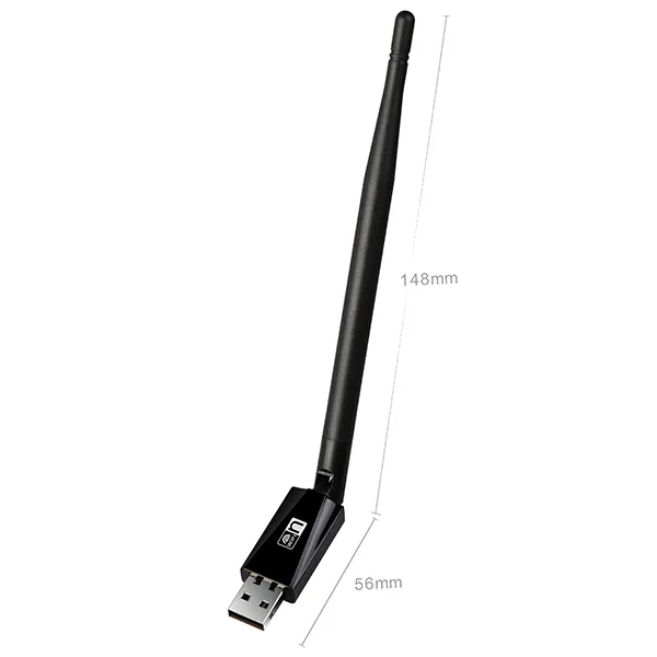 Usb Draadloze Adapter 2.0 802.11n/G/B 2.4Ghz 150Mbps Wifi/Wlan Met Antenne