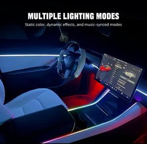 Luz Ambiental de Cielo Estrellado de 12V y 64 Colores para <span class=keywords><strong>Audi</strong></span> <span class=keywords><strong>A4</strong></span> <span class=keywords><strong>B8</strong></span> 2007-2015, Lámparas de Atmósfera, Arcoíris Dinámico, Iluminación Interior Automática - Product Image 2