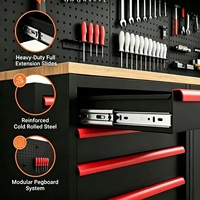 Gabinete de Almacenamiento de Herramientas Personalizable, Mueble de Reparación para Garaje de Acero Laminado en Frío con Múltiples Cajones para Técnicos Profesionales