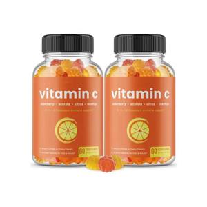Caramelle Gommose alla Vitamina C per Adulti con Sambuco, Agrumi, Bioflavonoidi, Acerola e Ciliegia, Integratore di Bellezza, 60 Gommose per un Perfetto Supporto Immunitario - Product Image 1